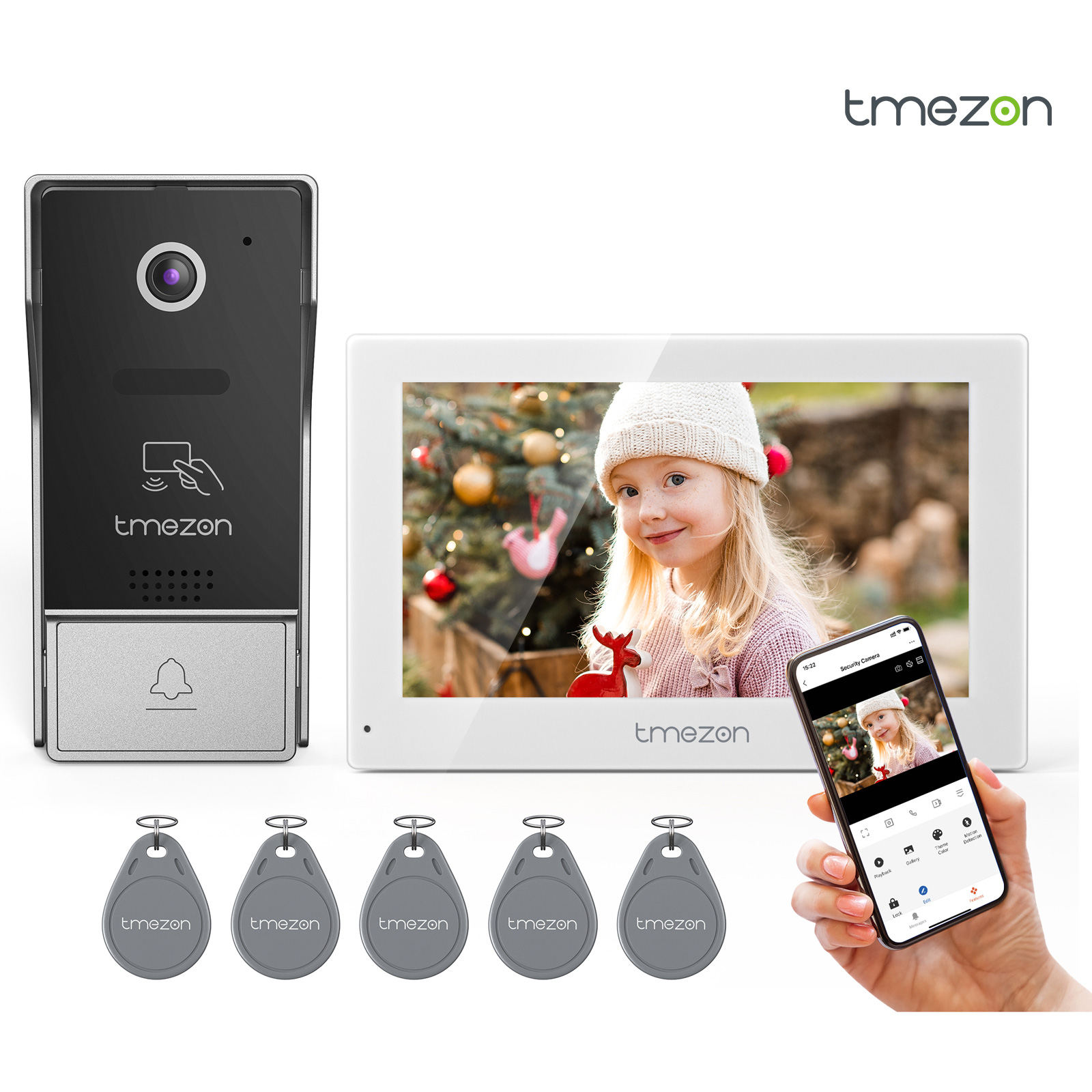 Graded Card Display - 4 Wire TMEZON WiFi Video Intercom