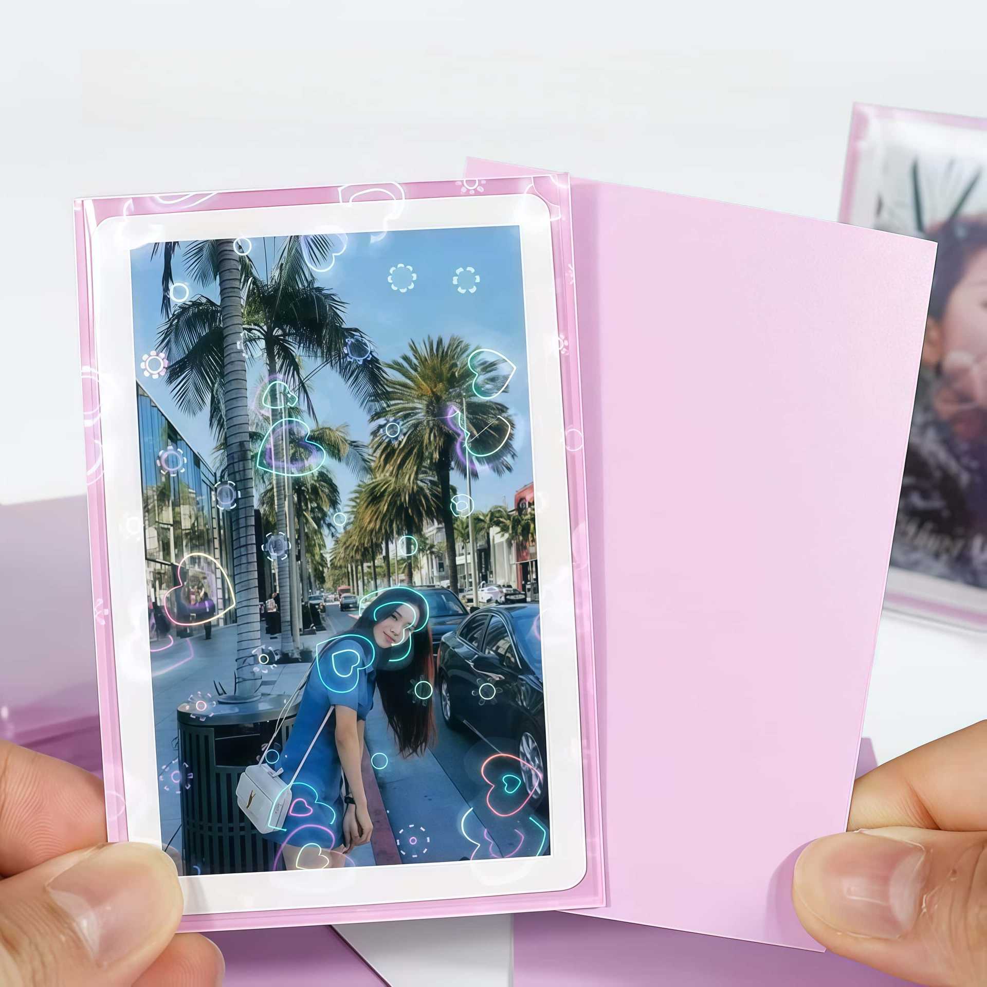 50pcs Laser Heart Card 61x91mm - Card Penny Sleeve review and price