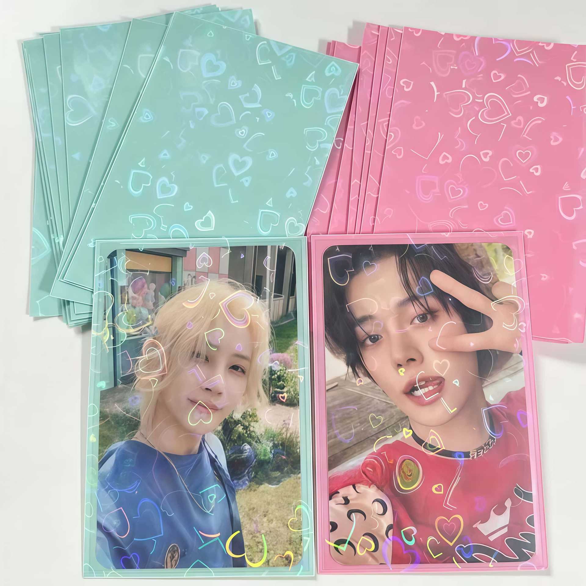 50pcs Laser Heart Card 61x91mm - Card Penny Sleeve review and price