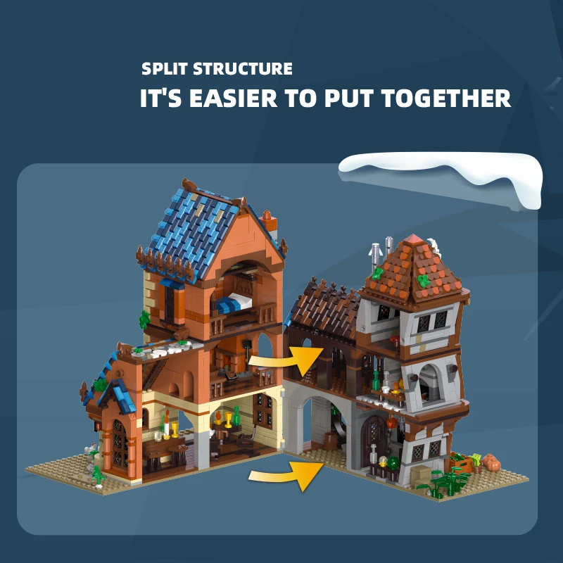 2843PCS Medieval Tavern Buildi - Lego Set City review and price